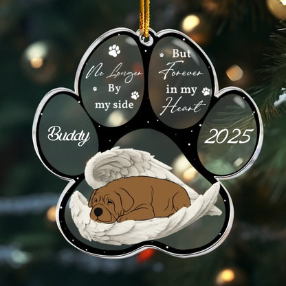 Personalized Ornaments Ornament Acrylic / Glass / 3.5in / 8.9cm Angel Sleeping Dog Memorial, Loss Of Pet - Personalized Dog Memorial Ornament