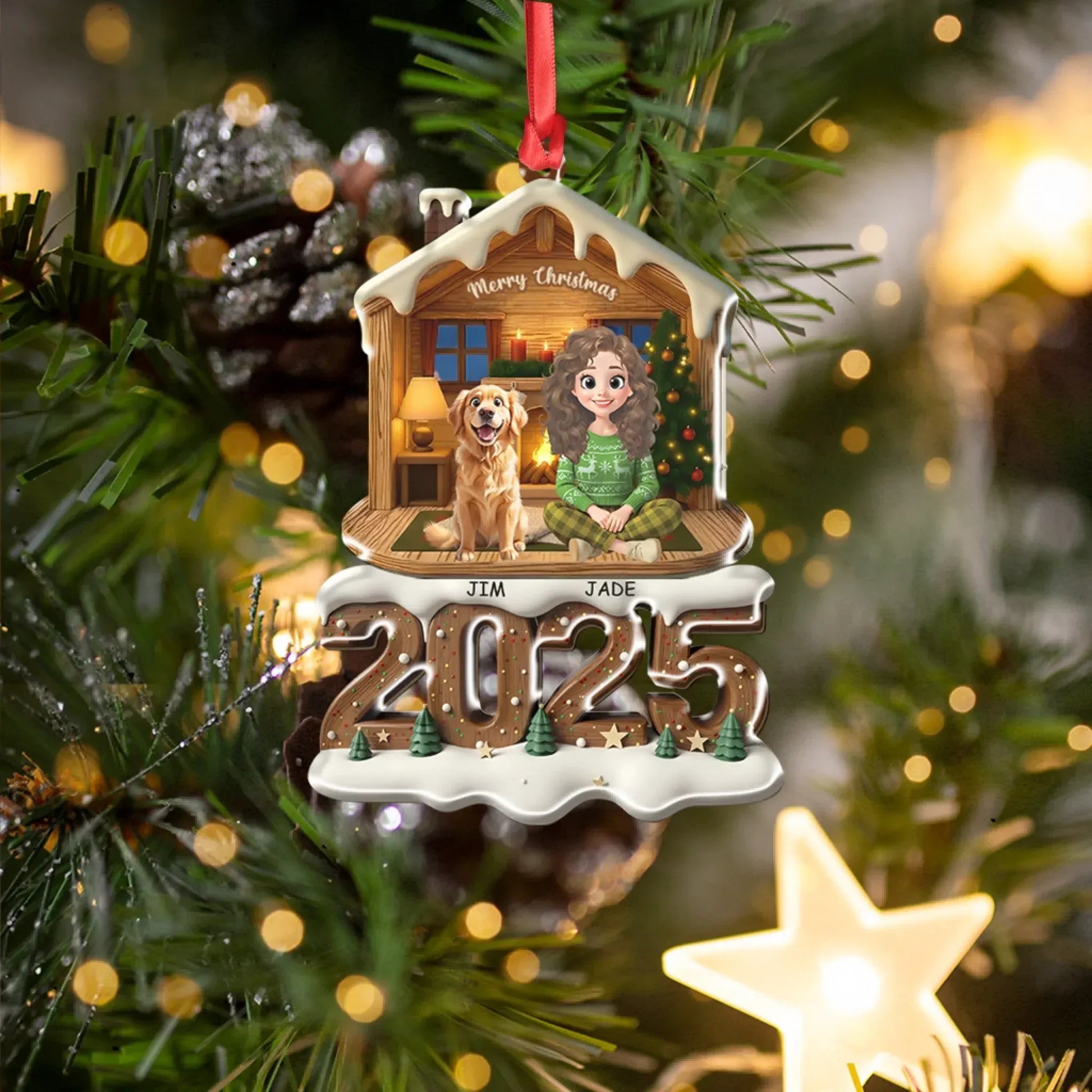 Personalized Ornaments Pawsitively Perfect Holiday Home - Personalized Custom Acrylic Ornament