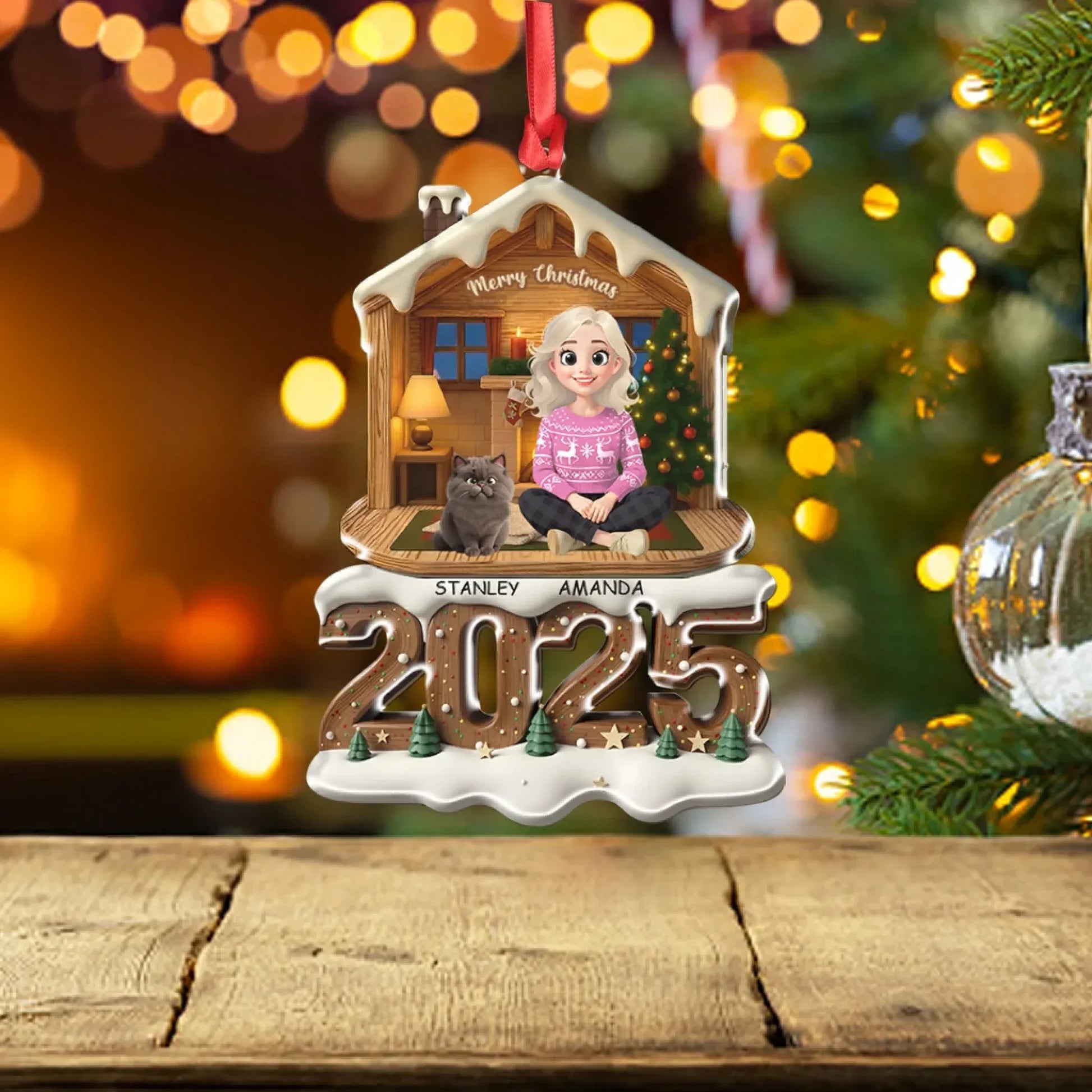 Personalized Ornaments Pawsitively Perfect Holiday Home - Personalized Custom Acrylic Ornament