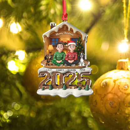Personalized Ornaments Pawsitively Perfect Holiday Home - Personalized Custom Acrylic Ornament