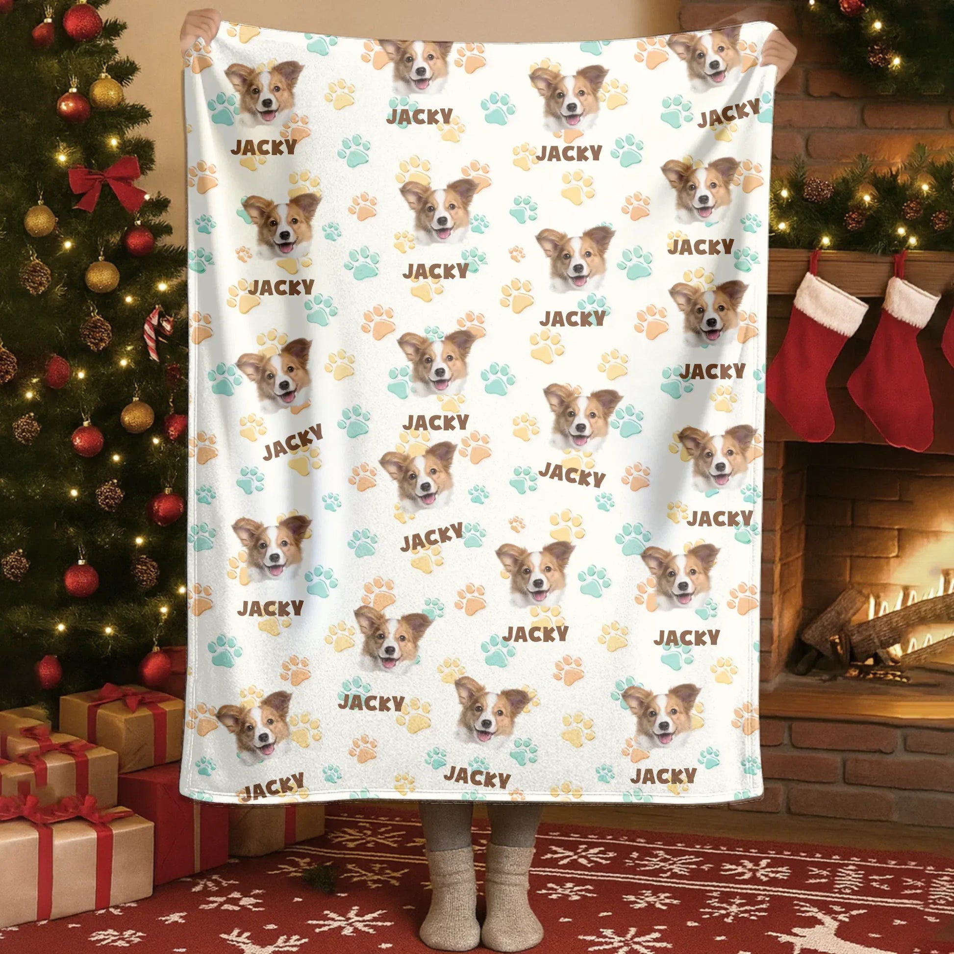 Personalized Blankets Blanket Custom KNT / White / 30x40in / 76x101cm The Cutest Paws And Faces – Personalized Pet Pattern Custom Blanket