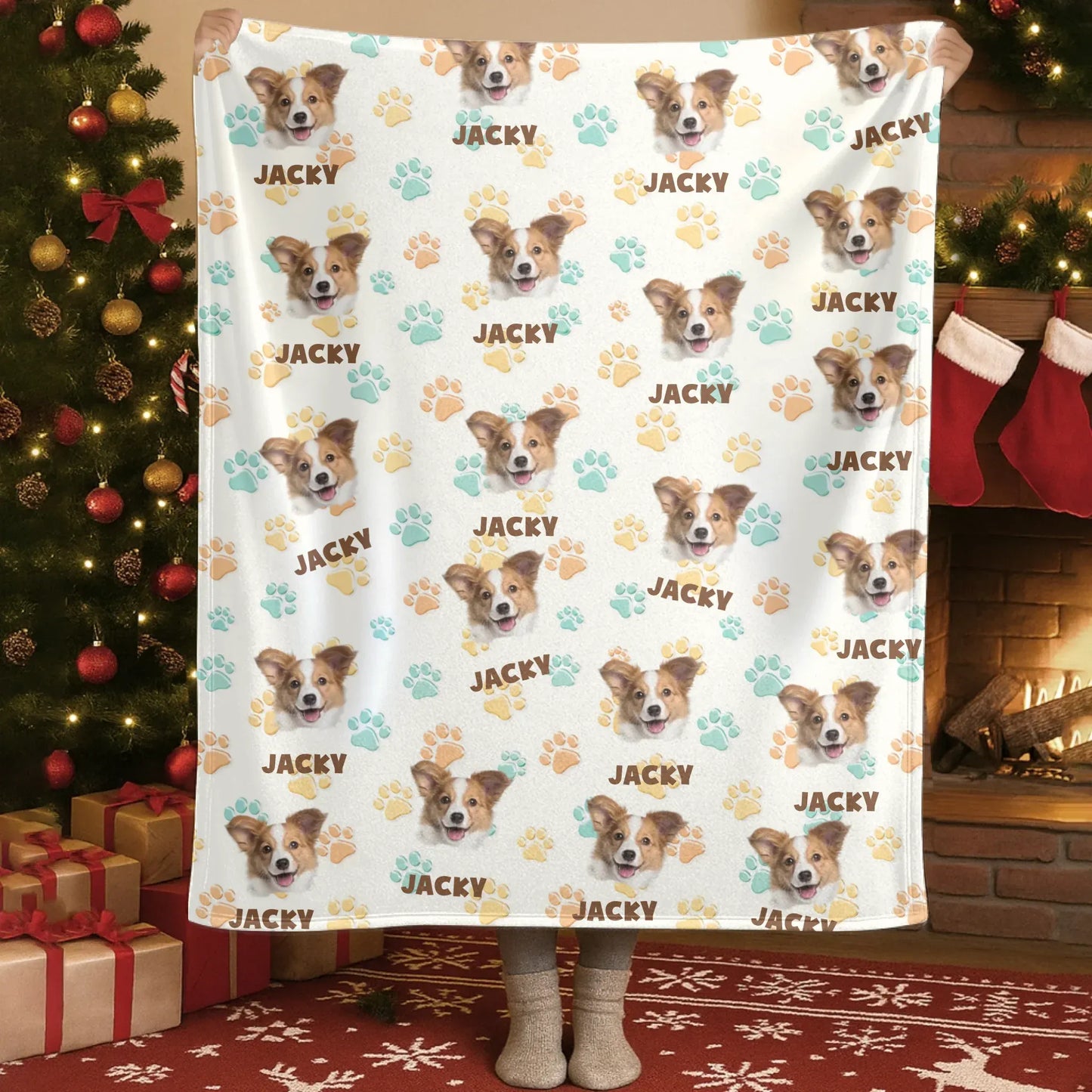 Personalized Blankets The Cutest Paws And Faces – Personalized Pet Pattern Custom Blanket