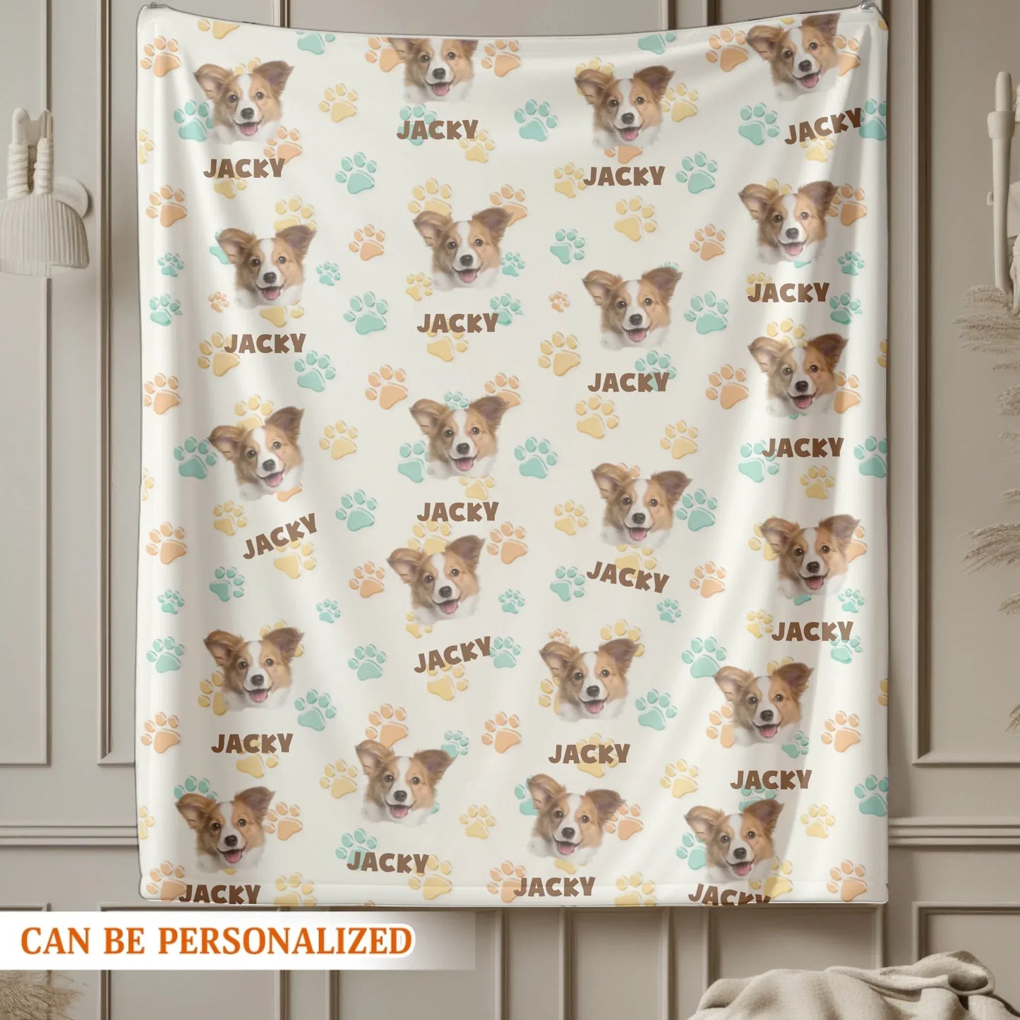 Personalized Blankets The Cutest Paws And Faces – Personalized Pet Pattern Custom Blanket
