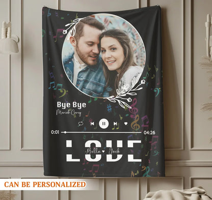 Personalized Blankets Our Song Our Love Story - Personalized Song Lyrics Custom Couple Blanket