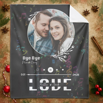 Personalized Blankets Our Song Our Love Story - Personalized Song Lyrics Custom Couple Blanket