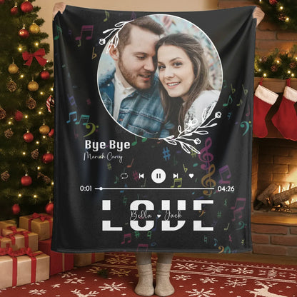 Personalized Blankets Our Song Our Love Story - Personalized Song Lyrics Custom Couple Blanket
