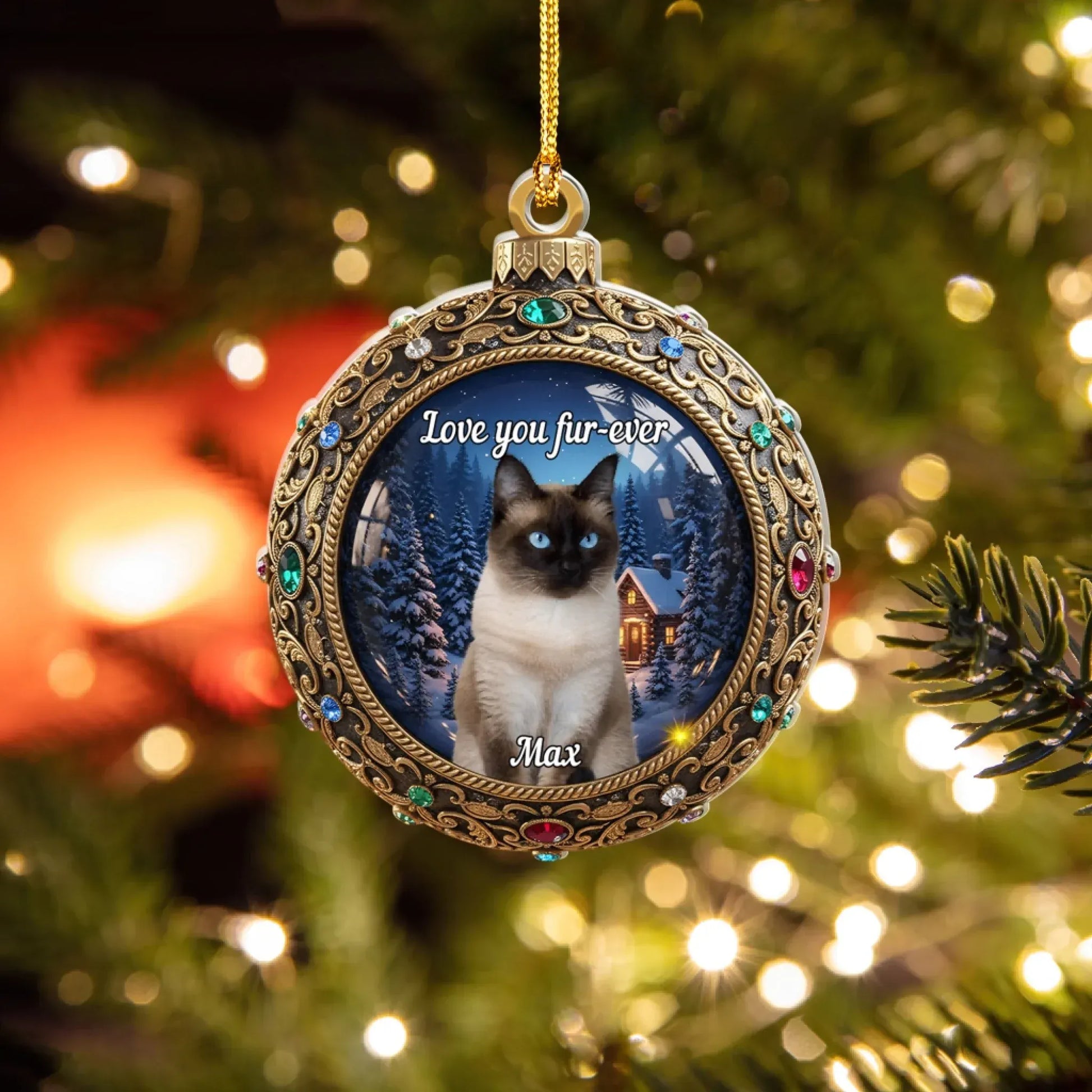 Personalized Ornaments The Most Precious Jewel On The Tree - Personalized Pet Lovers Photo Acrylic Ornament