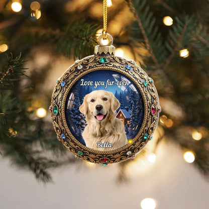 Personalized Ornaments The Most Precious Jewel On The Tree - Personalized Pet Lovers Photo Acrylic Ornament