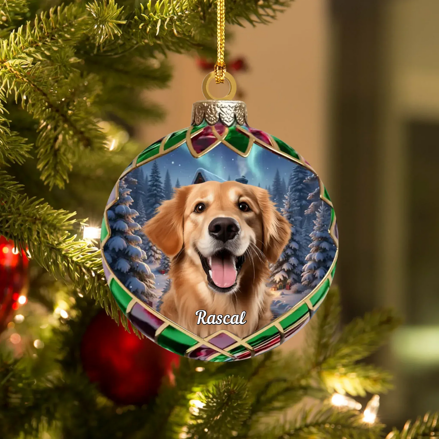 Personalized Ornaments Ornament Acrylic DMT / Glass / 3.5in / 8.9cm The Jewel Of Holiday Memories - Personalized Pet Lovers Photo Acrylic Ornament