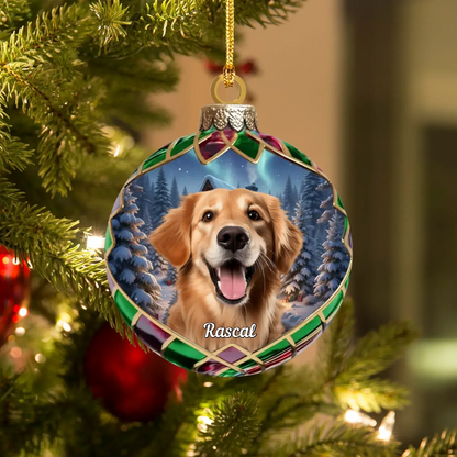 Personalized Ornaments Ornament Acrylic DMT / Glass / 3.5in / 8.9cm The Jewel Of Holiday Memories - Personalized Pet Lovers Photo Acrylic Ornament