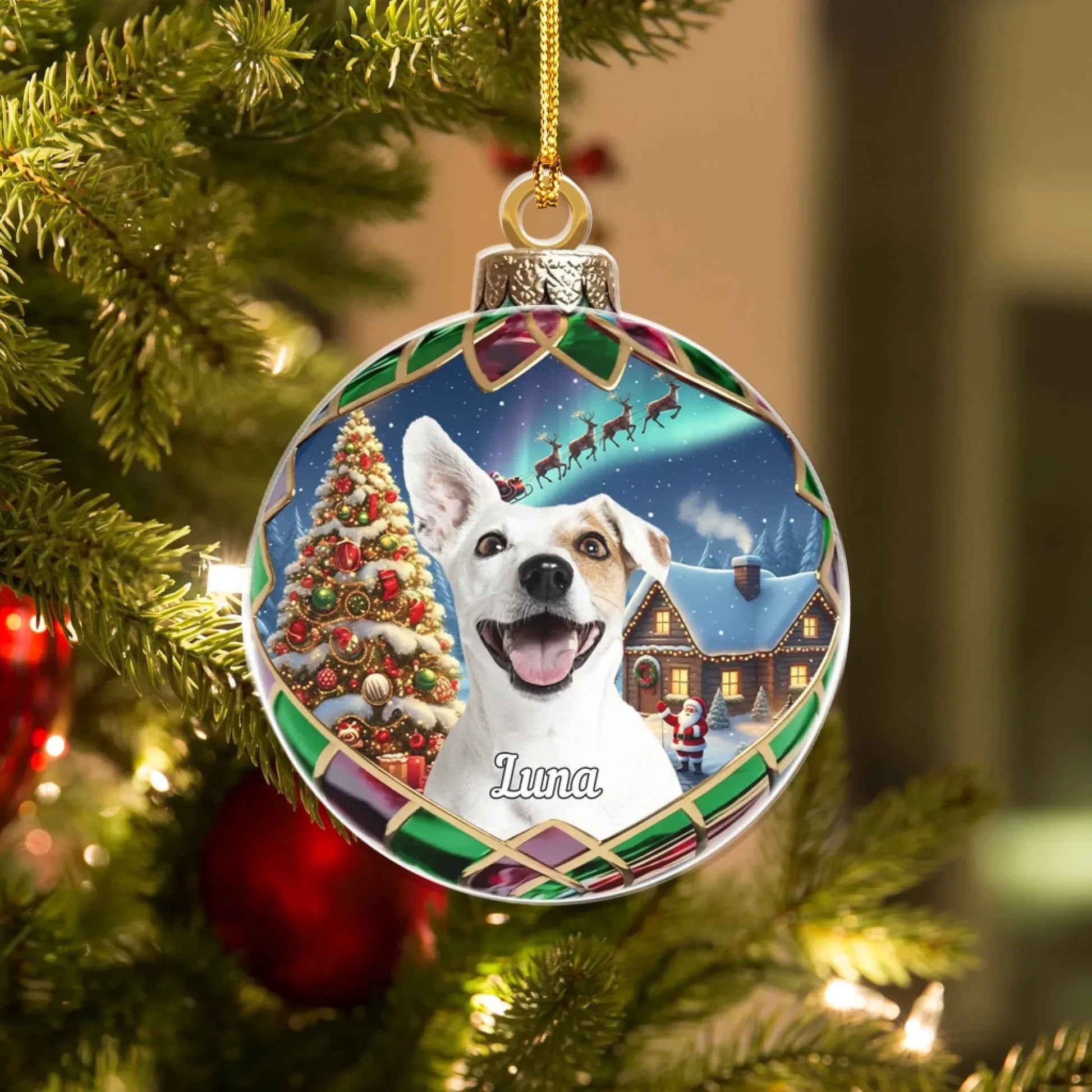 Personalized Ornaments The Jewel Of Holiday Memories - Personalized Pet Lovers Photo Acrylic Ornament