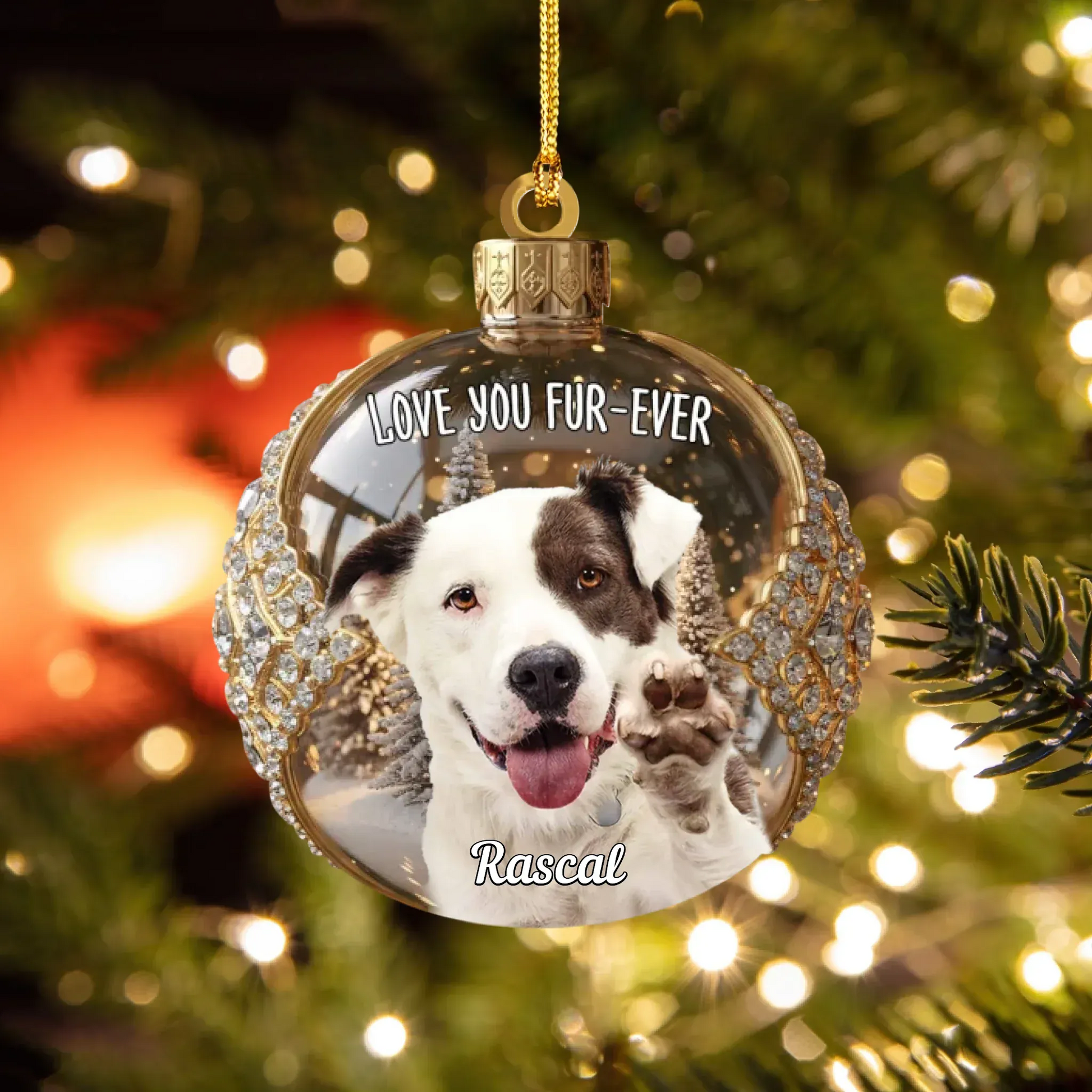 Personalized Ornaments Ornament Acrylic DMT / Glass / 3.5in / 8.9cm You're The Most Luxurious Diamond - Personalized Pet Lovers Photo Upload Acrylic Ornament