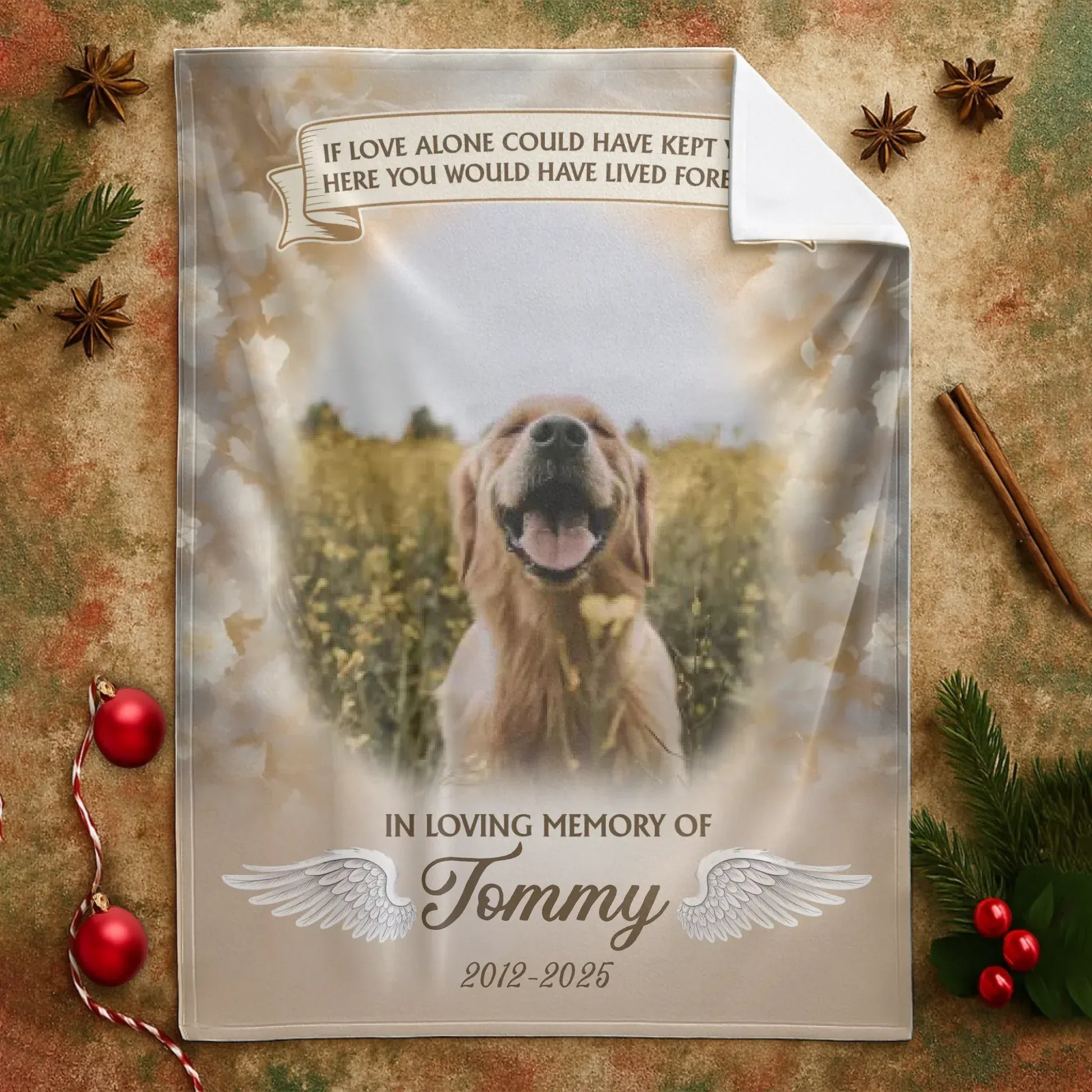 Personalized Blankets A Love That Was Worth Every Tear - Personalized Dog Memorial Heart Photo Custom Blanket