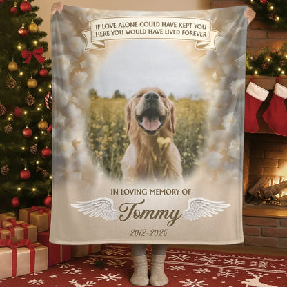 Personalized Blankets A Love That Was Worth Every Tear - Personalized Dog Memorial Heart Photo Custom Blanket