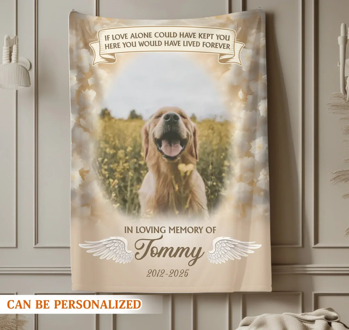 Personalized Blankets A Love That Was Worth Every Tear - Personalized Dog Memorial Heart Photo Custom Blanket
