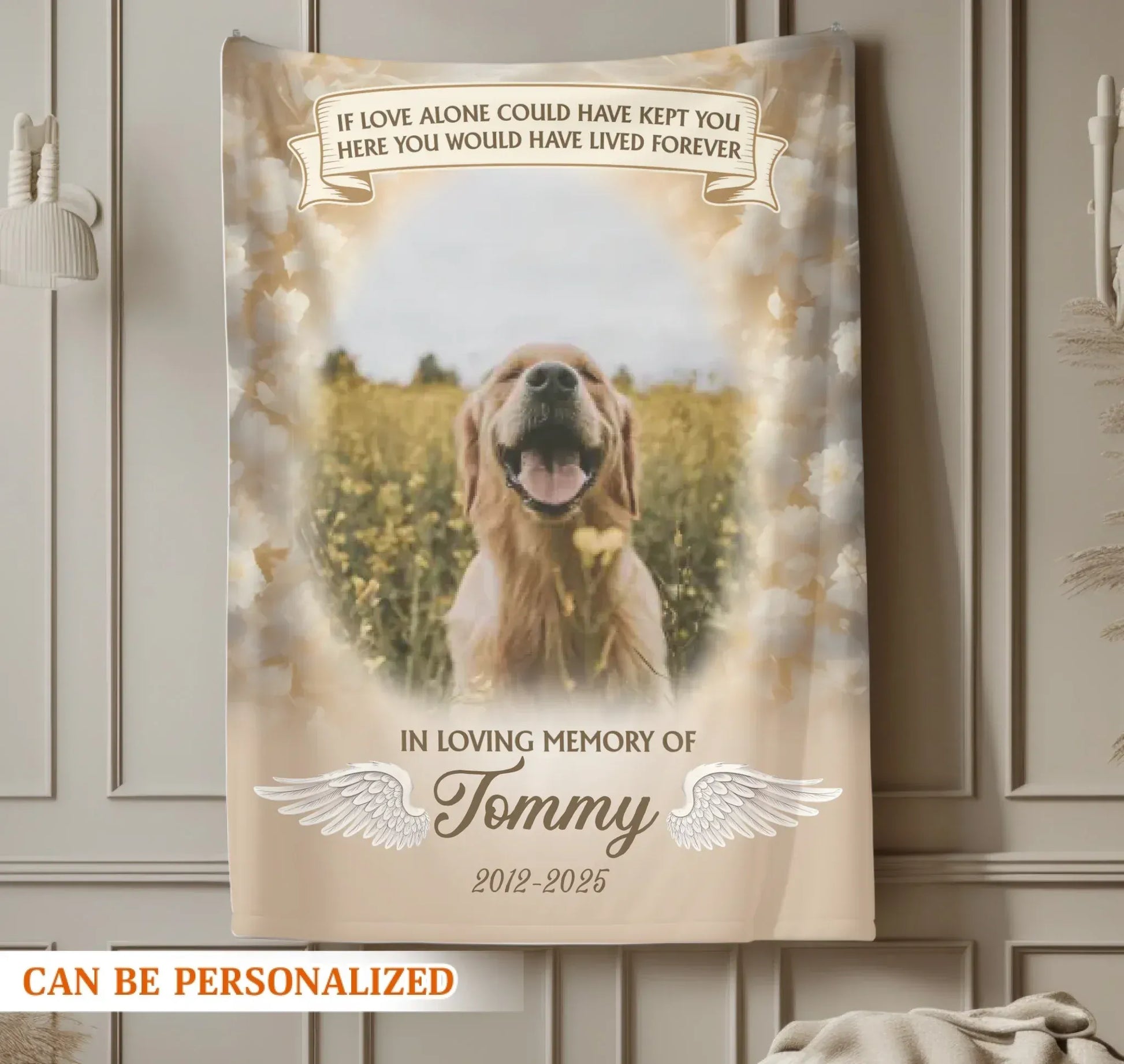Personalized Blankets A Love That Was Worth Every Tear - Personalized Dog Memorial Heart Photo Custom Blanket