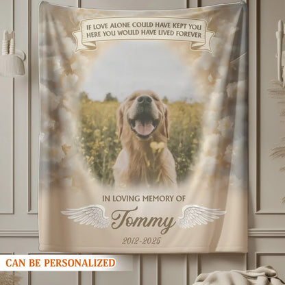 Personalized Blankets A Love That Was Worth Every Tear - Personalized Dog Memorial Heart Photo Custom Blanket