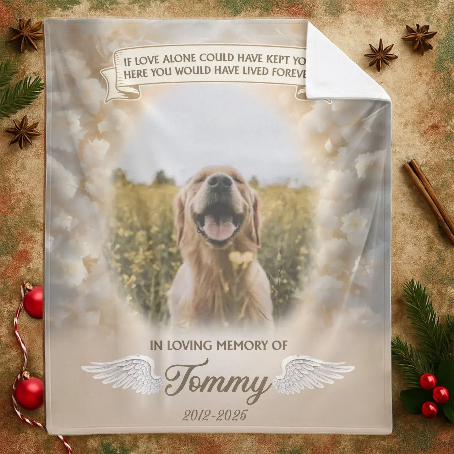 Personalized Blankets A Love That Was Worth Every Tear - Personalized Dog Memorial Heart Photo Custom Blanket