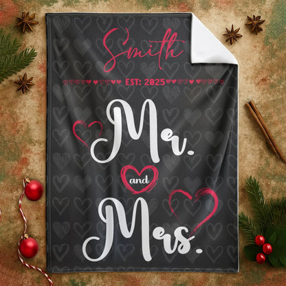 Personalized Blankets Mr And Mrs Forever Together - Personalized Name Custom Couple Blanket