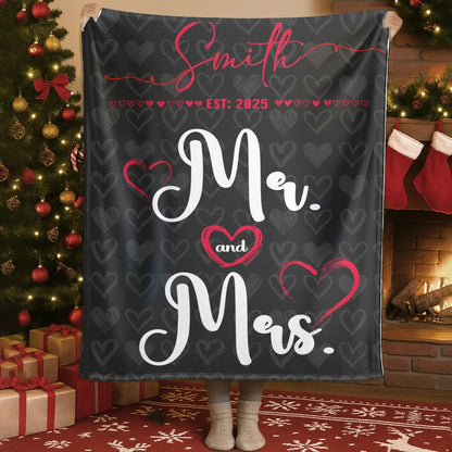 Personalized Blankets Mr And Mrs Forever Together - Personalized Name Custom Couple Blanket
