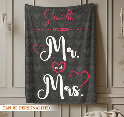 Personalized Blankets Mr And Mrs Forever Together - Personalized Name Custom Couple Blanket