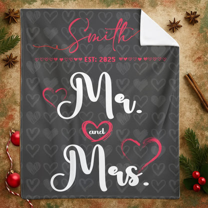Personalized Blankets Mr And Mrs Forever Together - Personalized Name Custom Couple Blanket