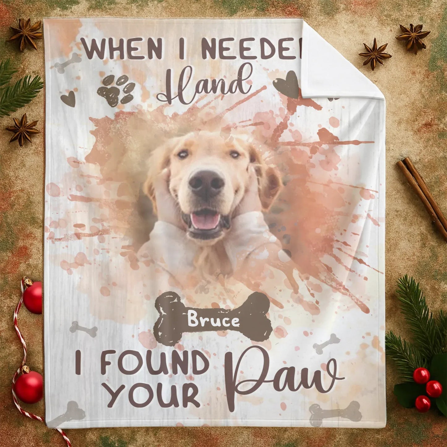 Personalized Blankets I Found Your Paw - Personalized Dog Photo & Name Custom Blanket