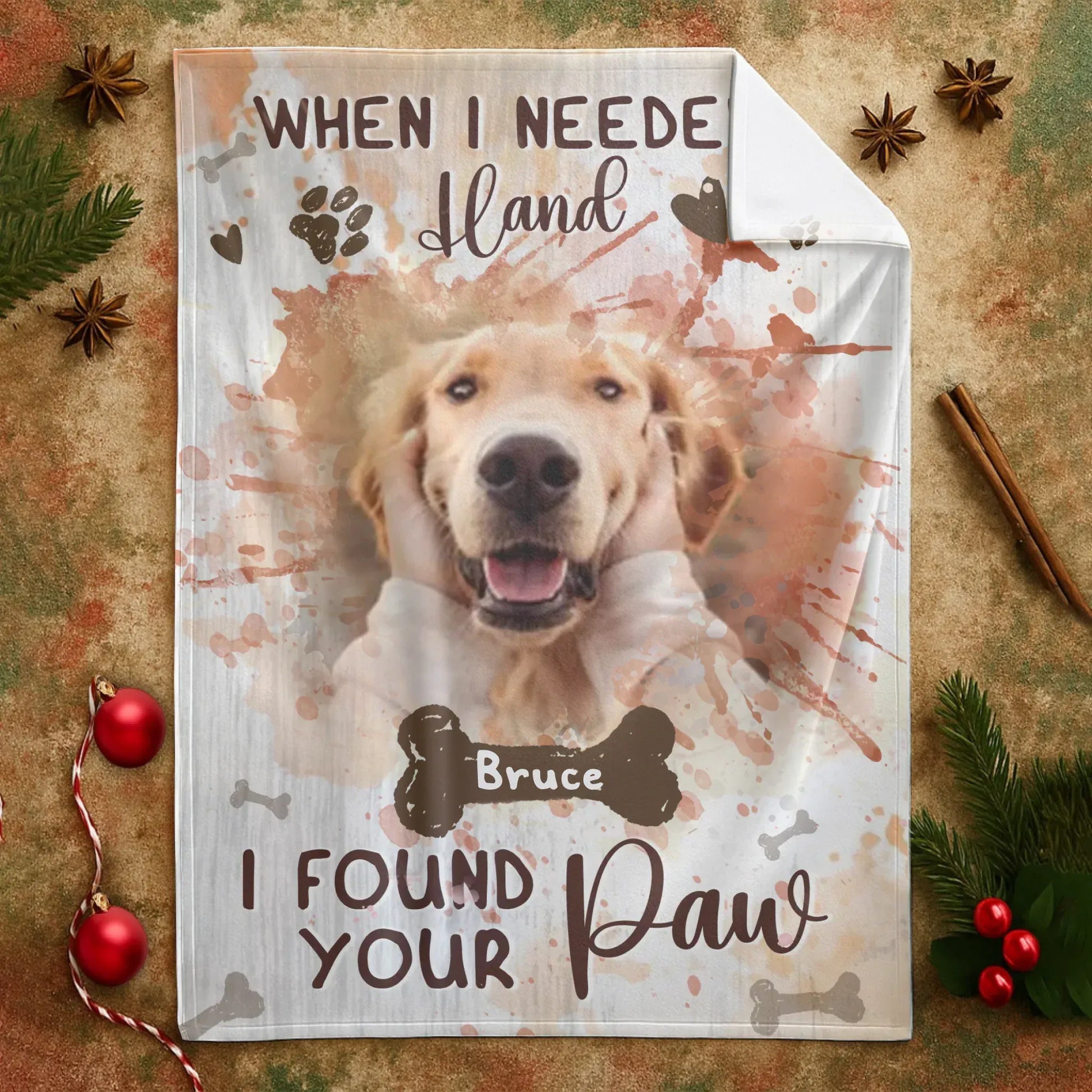 Personalized Blankets I Found Your Paw - Personalized Dog Photo & Name Custom Blanket