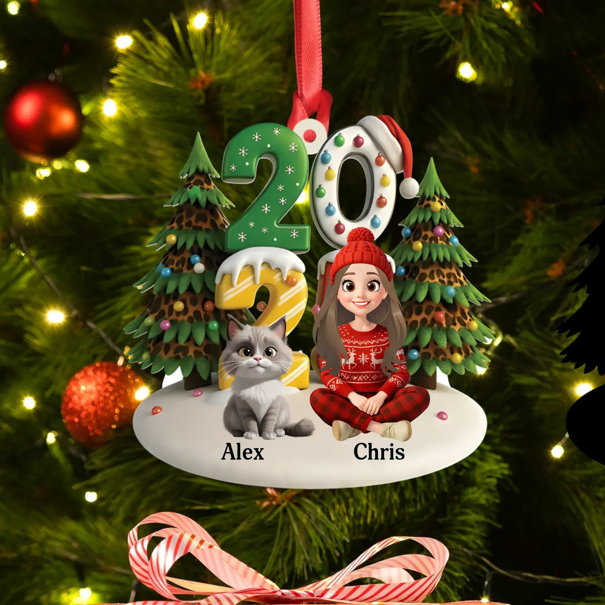 Personalized Ornaments Ornament Acrylic DMT / Glass / 3.5in / 8.9cm The Furrfect Time Of The Year - Personalized Custom Acrylic Ornament