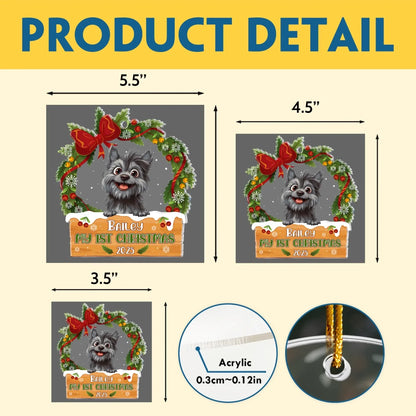 Personalized Ornaments Dog’s 1st Christmas- Personalized Dog Acrylic Ornament