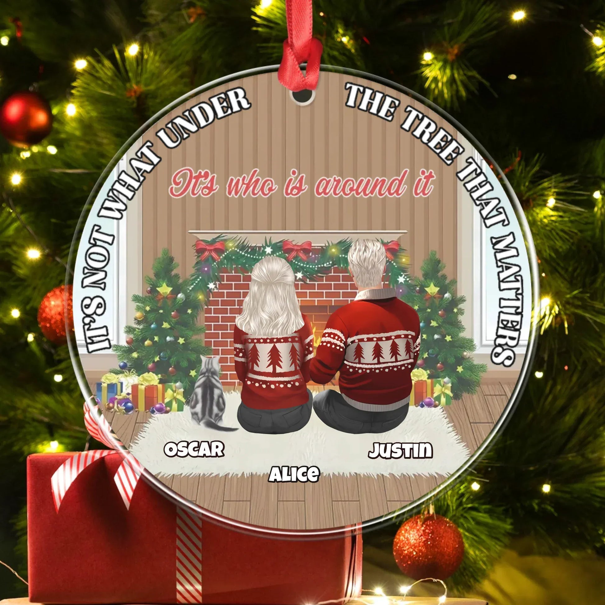 Personalized Ornaments You Are My Favorite Xmas Gift - Personalized Cat Lover Custom Acrylic Ornament