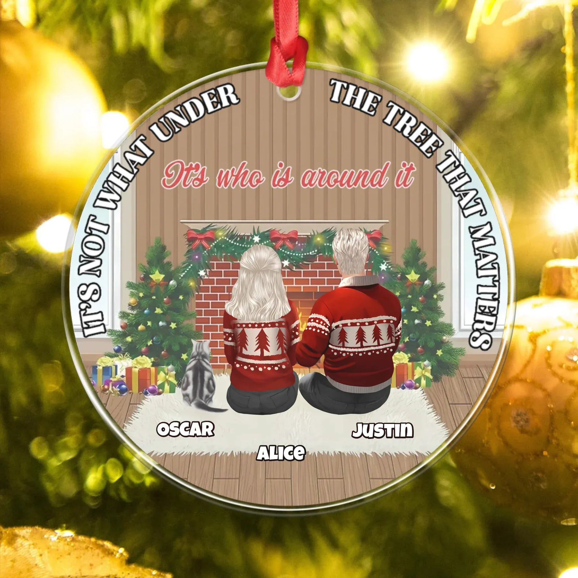 Personalized Ornaments You Are My Favorite Xmas Gift - Personalized Cat Lover Custom Acrylic Ornament