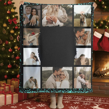Personalized Blankets Blanket Custom KNT / White / 30x40in / 76x101cm I Love You Couple Personalized Collage Photo Meaningful Blanket