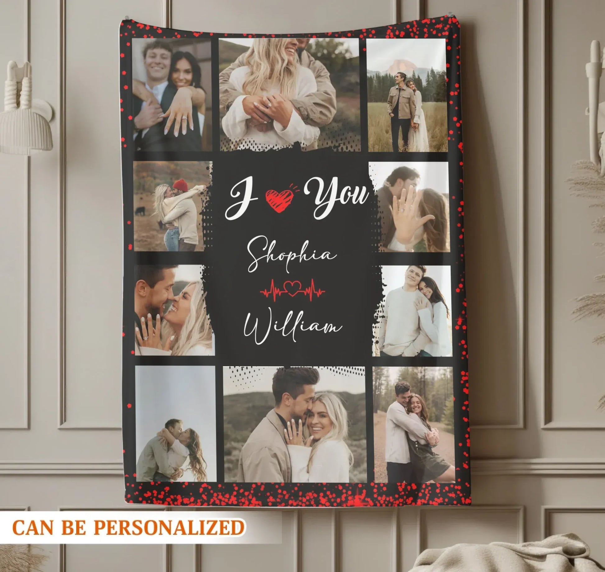 Personalized Blankets I Love You Couple Personalized Collage Photo Meaningful Blanket