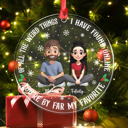 Personalized Ornaments You're By Far My Favorite - Personalized Couple Custom Acrylic Ornament