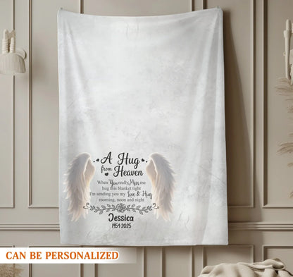 A Hug From Heaven Sympathy - Personalized Blanket