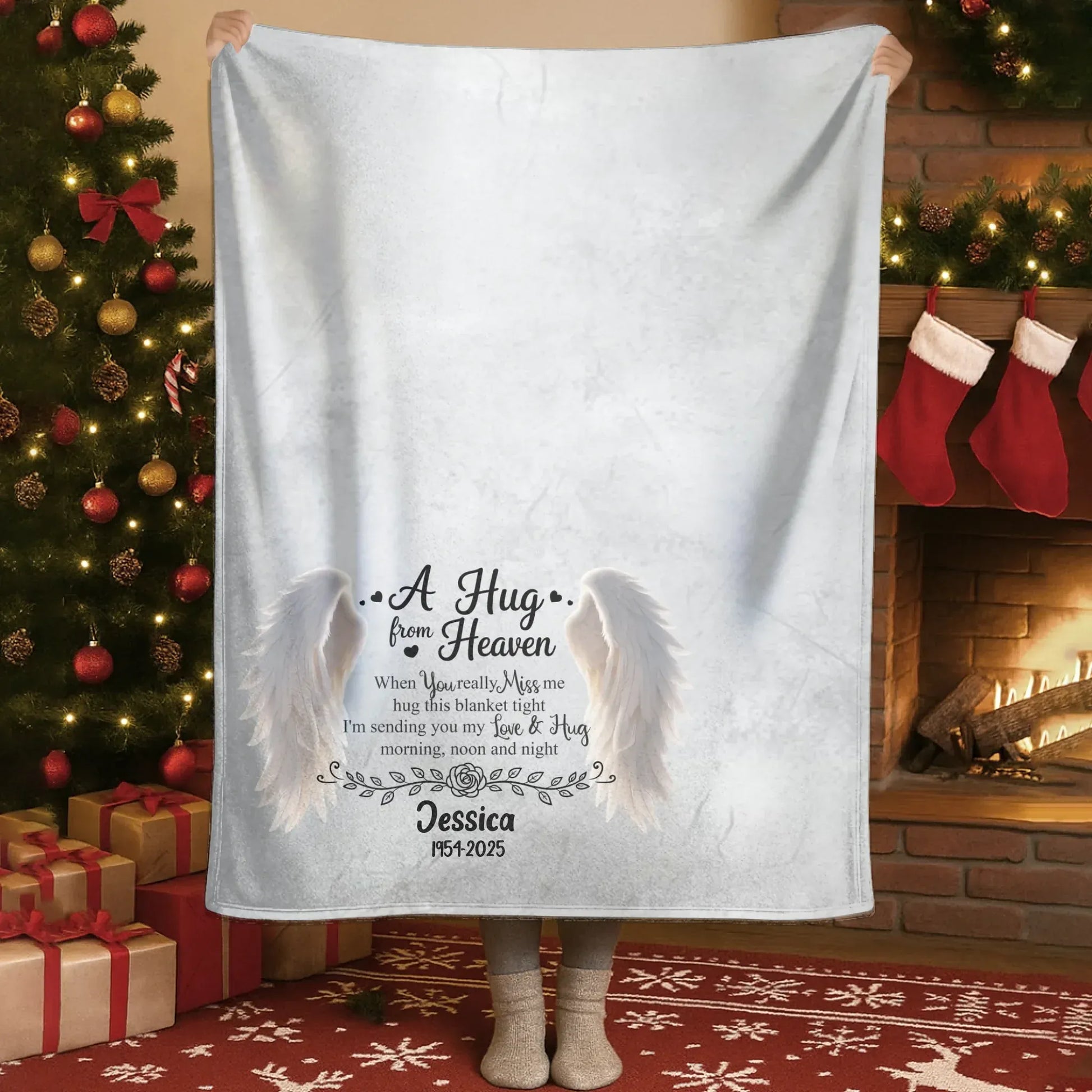 A Hug From Heaven Sympathy - Personalized Blanket