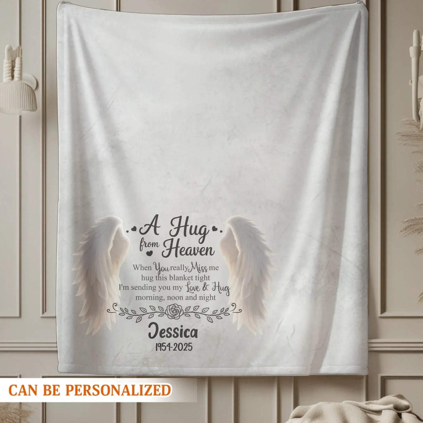 A Hug From Heaven Sympathy - Personalized Blanket