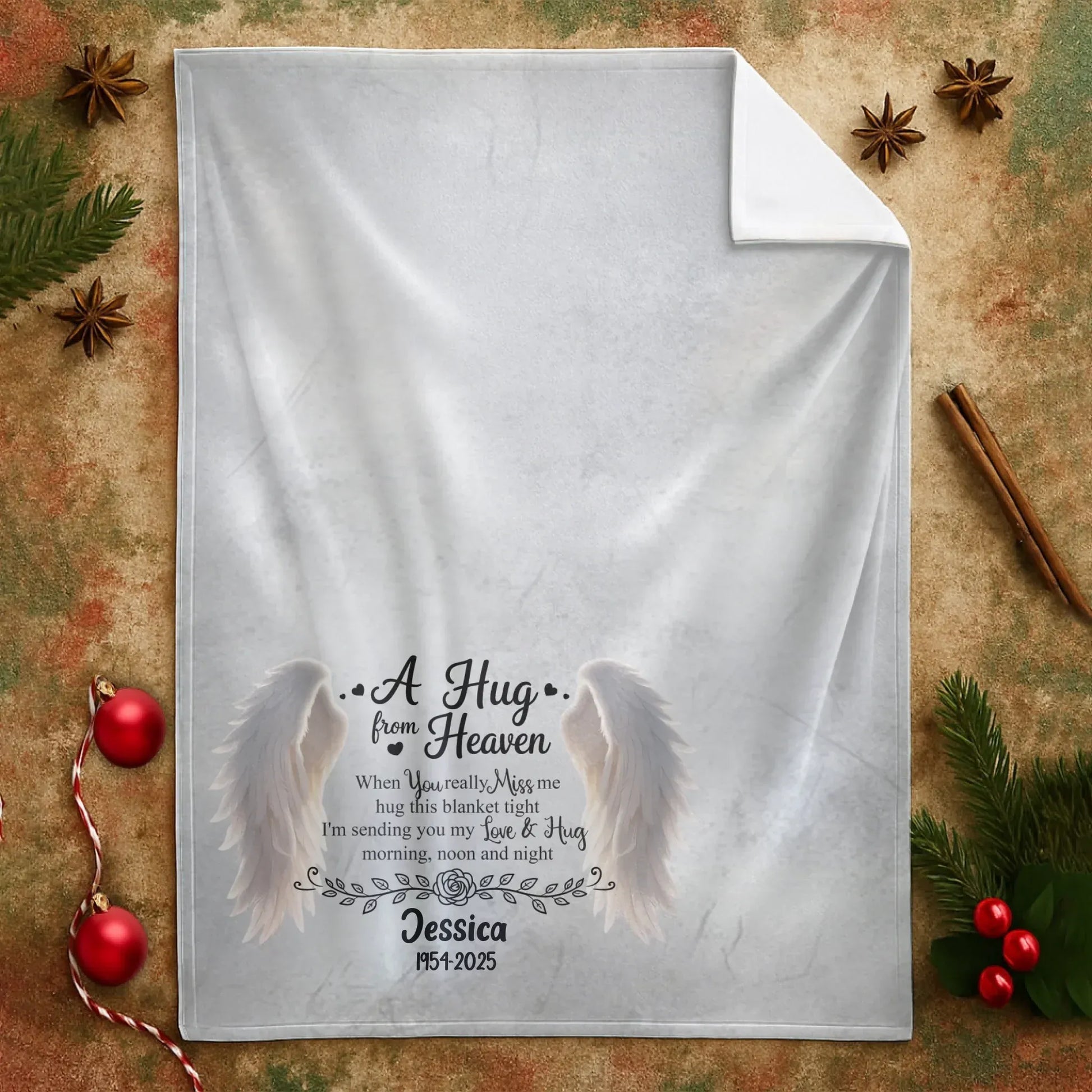 A Hug From Heaven Sympathy - Personalized Blanket