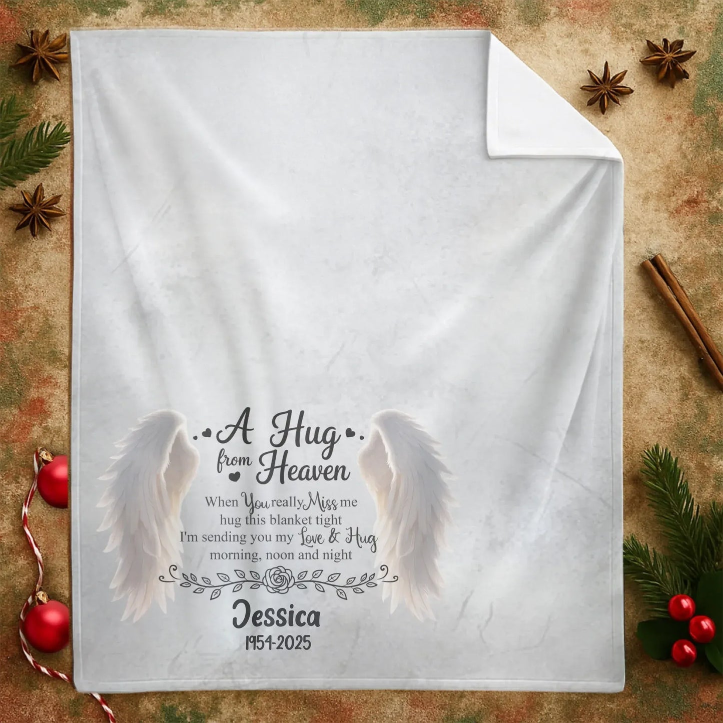 A Hug From Heaven Sympathy - Personalized Blanket