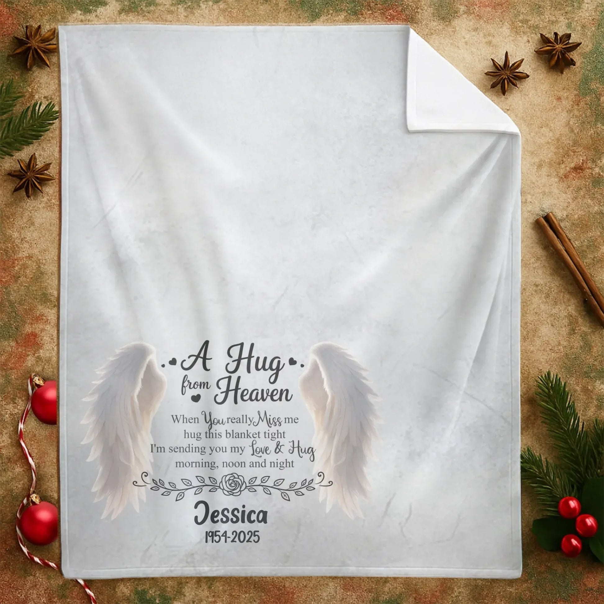 A Hug From Heaven Sympathy - Personalized Blanket