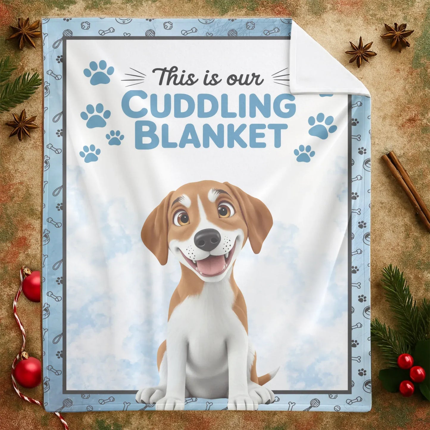 This Is Our Cuddling Blanket - Personalized Multiple Dog Cartoon Custom Blanket