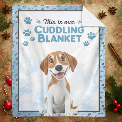 This Is Our Cuddling Blanket - Personalized Multiple Dog Cartoon Custom Blanket