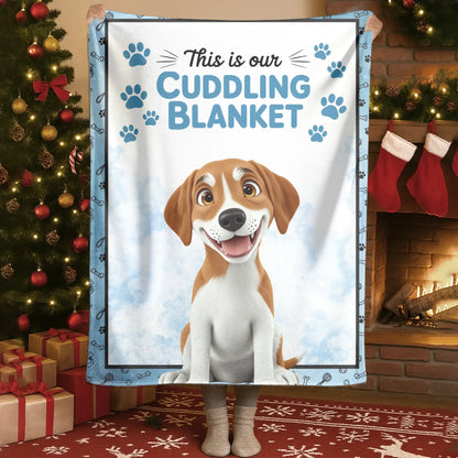 This Is Our Cuddling Blanket - Personalized Multiple Dog Cartoon Custom Blanket