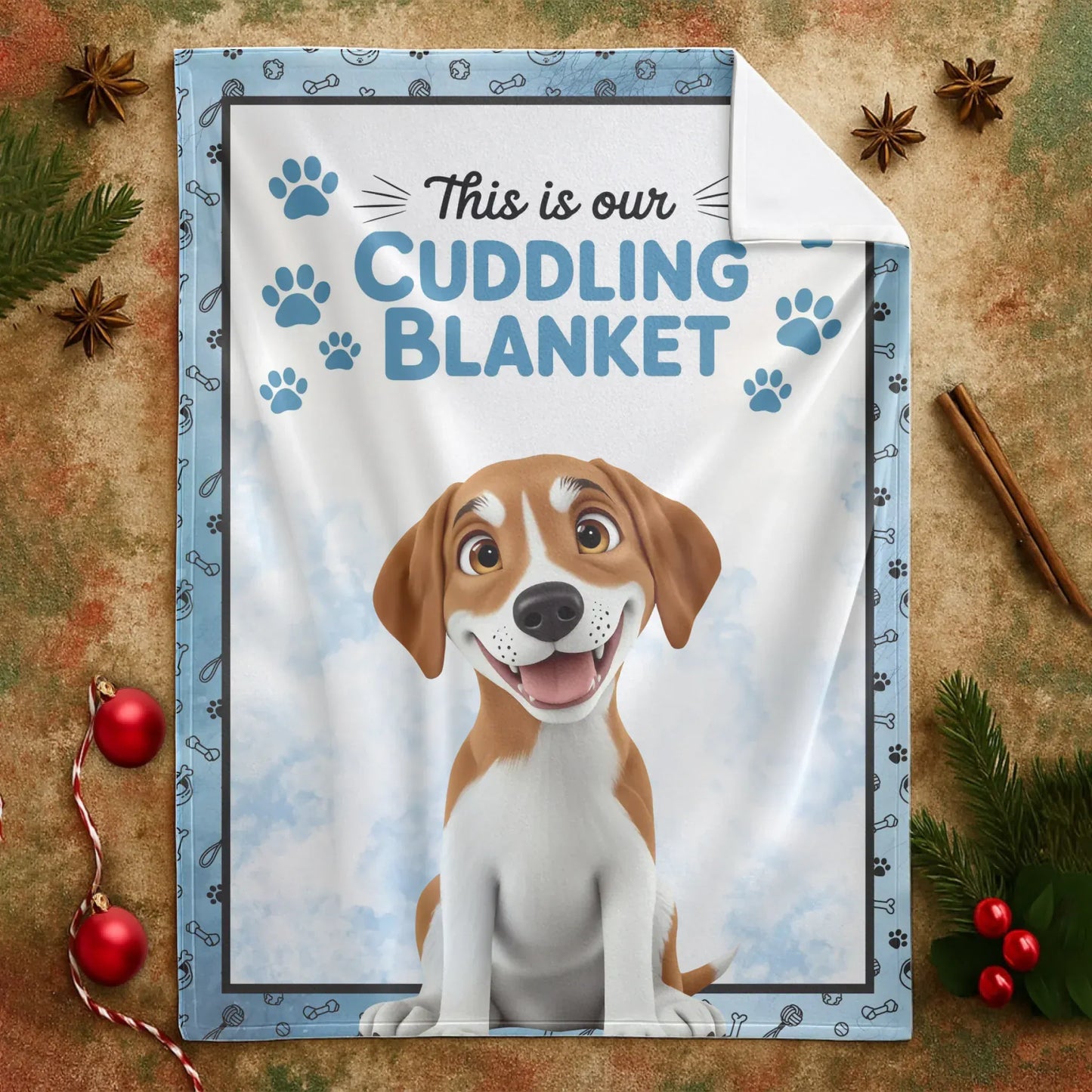 This Is Our Cuddling Blanket - Personalized Multiple Dog Cartoon Custom Blanket