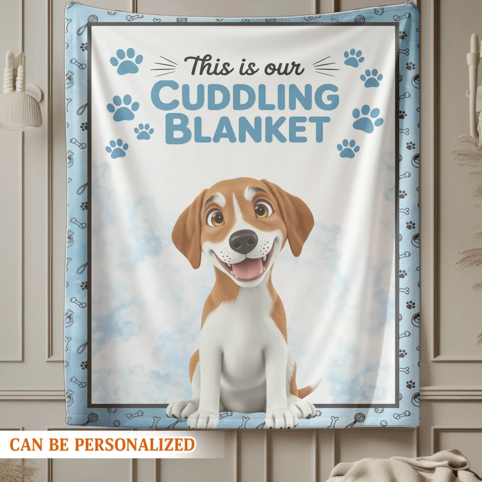 This Is Our Cuddling Blanket - Personalized Multiple Dog Cartoon Custom Blanket