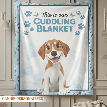 This Is Our Cuddling Blanket - Personalized Multiple Dog Cartoon Custom Blanket