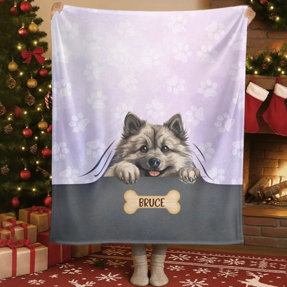 Blanket Custom KNT / White / 30x40in / 76x101cm Dogs Snuggle In The Blanket - Personalized Multiple Dog Name Custom Blanket