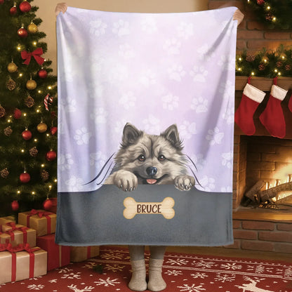 Dogs Snuggle In The Blanket - Personalized Multiple Dog Name Custom Blanket
