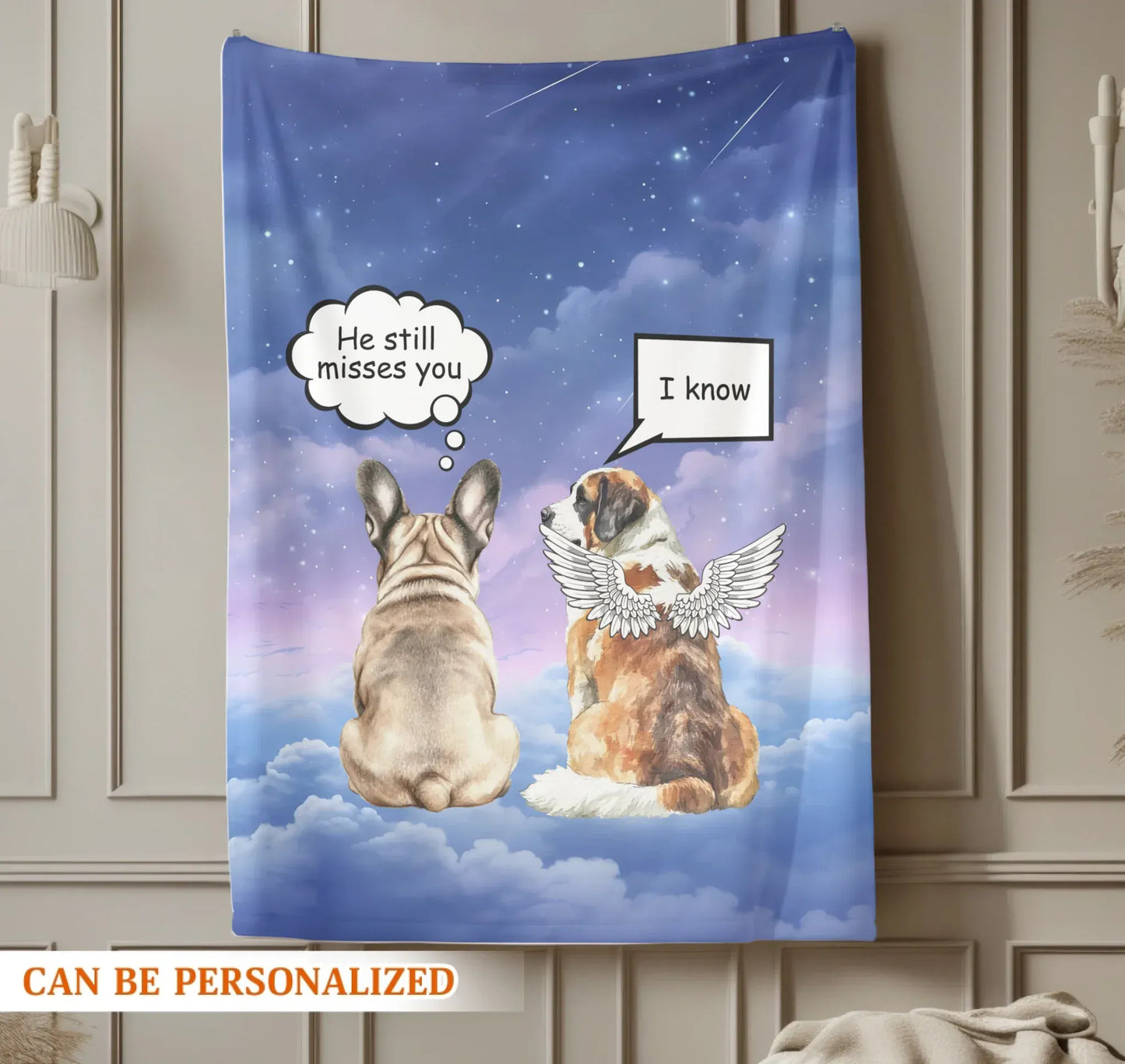He Still Misses You - Personalized Dog Memorial Custom Blanket